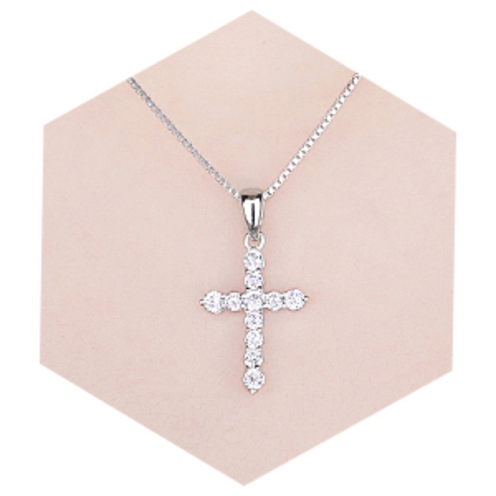 💎 Elegant Cross Pendant - 925 Sterling Silver - Picture 4 of 9